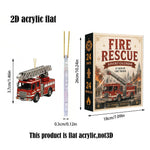 Fire Rescue Truck Christmas Countdown Blind Box Ornament