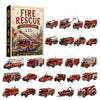 Fire Rescue Truck Christmas Countdown Blind Box Ornament
