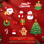 Creative Paper Christmas Tree Magnetic Refrigerator Stickers Holiday Decoration