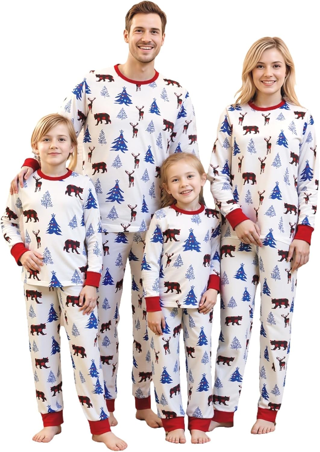 VS&LLWQ Family Christmas Pjs Matching Sets Christmas Pajamas for Family Christmas Elf Pjs Holiday Xmas Jammies Set