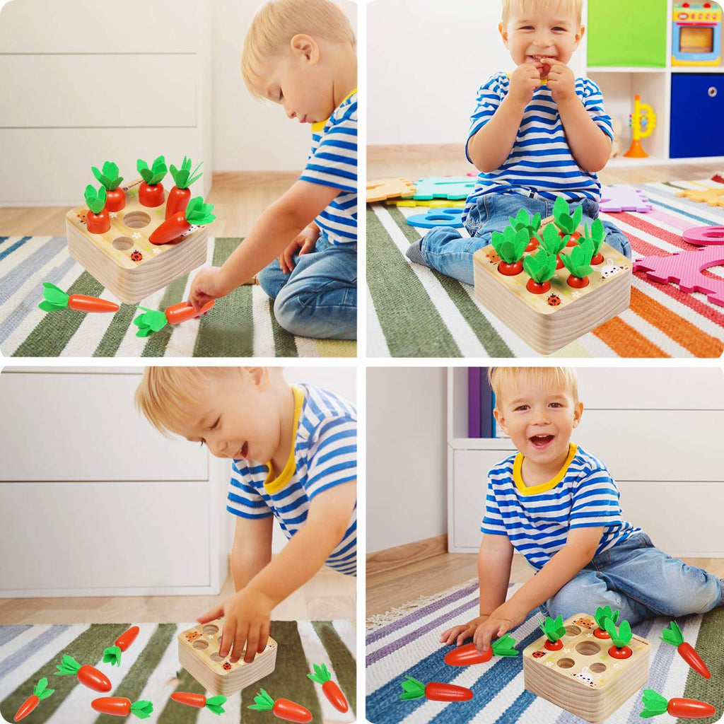 Carrot Harvest Montessori Toy for Hands On Learning and Fine Motor Fun