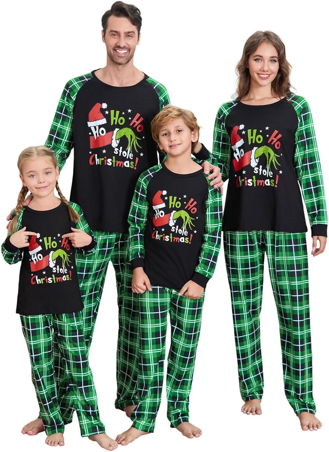 VS&LLWQ Family Christmas Pjs Matching Sets Christmas Pajamas for Family Christmas Elf Pjs Holiday Xmas Jammies Set
