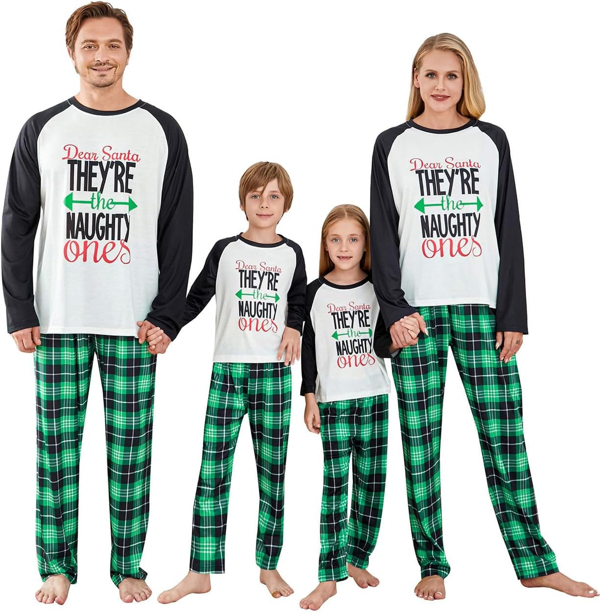 VS&LLWQ Family Christmas Pjs Matching Sets Christmas Pajamas for Family Christmas Elf Pjs Holiday Xmas Jammies Set