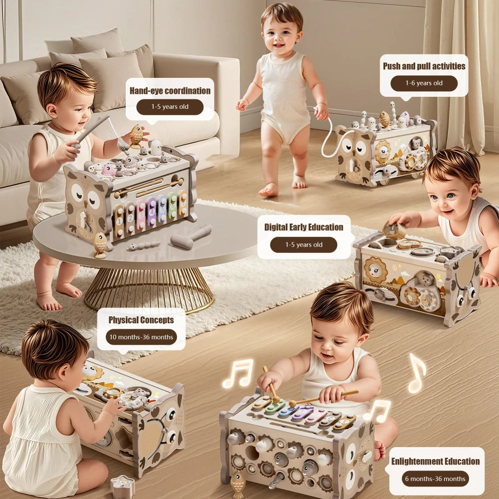 Montessori Owl Activity Cube