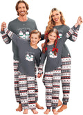 Ekouaer Family Christmas Pajamas Matching Sets Soft Long Sleeve Couple Pjs Xmas Sleepwear Holiday Lounge Set