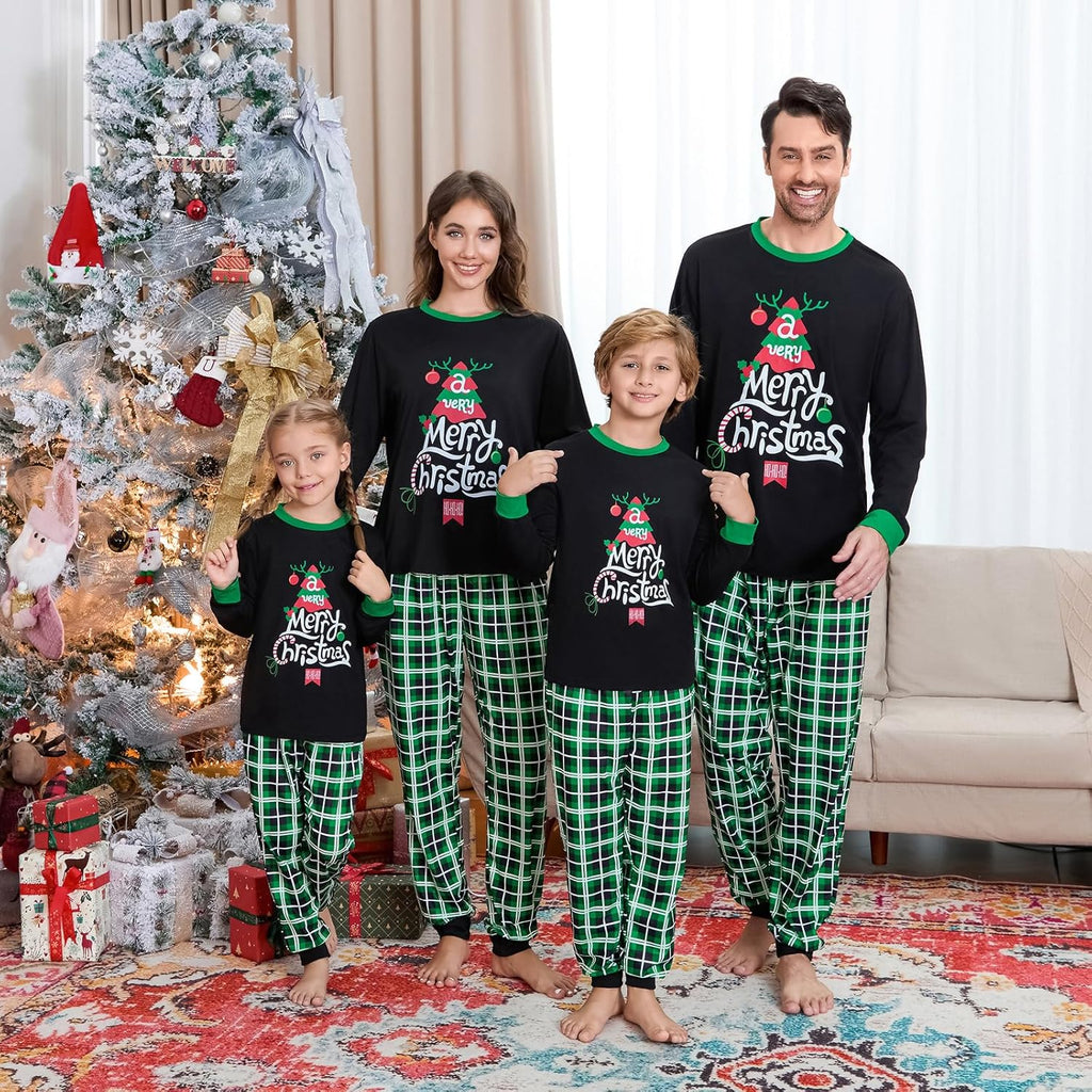 VS&LLWQ Family Christmas Pjs Matching Sets Christmas Pajamas for Family Christmas Elf Pjs Holiday Xmas Jammies Set