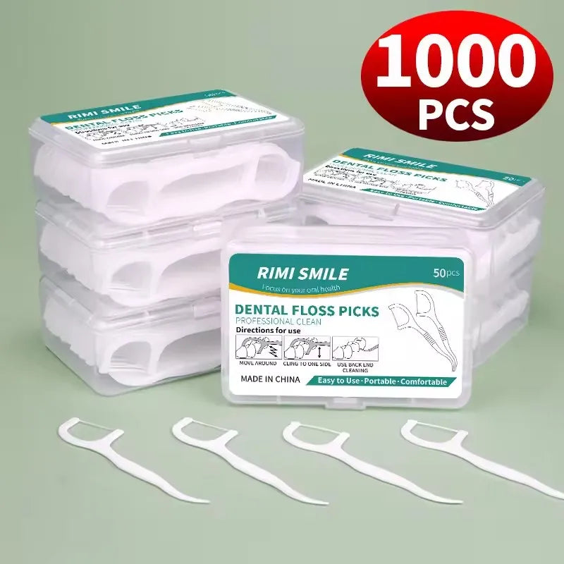 1/3/6/20 Box Portable Disposable Dental Floss Plastic Toothpick High-tension Dental Floss Stick Dental Floss Box ﻿Oral Care