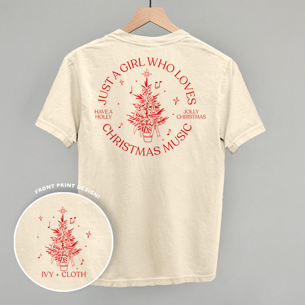 Just A Girl Who Loves Christmas Music (Back Print)