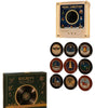 Christmas Musical Fridge Magnet Light-Up Rotating NFC Record Player Set