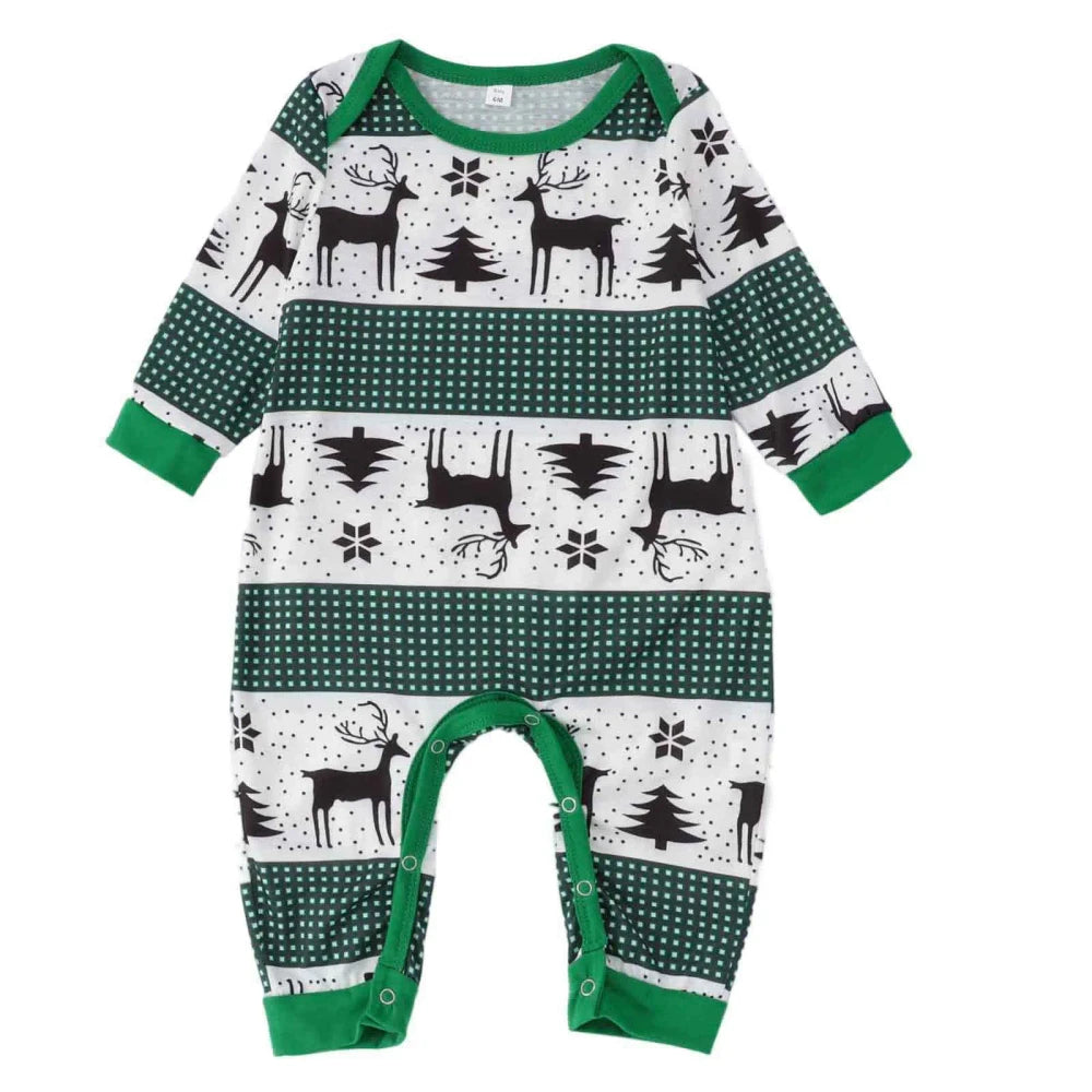 Family Matching Christmas Elk Pajamas Set